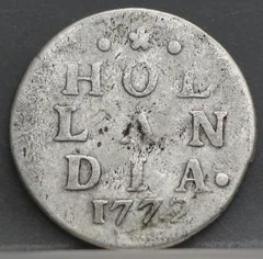 2 Stuiver 1772 Holland — Dubbele Wapenstuiver voorzijde, 2 Stuiver (Dubbele Wapenstuiver)
