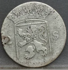 2 Stuiver 1772 Holland — Dubbele Wapenstuiver achterzijde