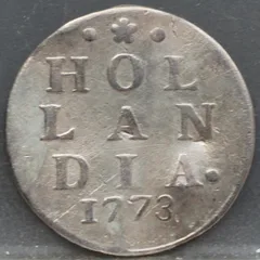 2 Stuiver 1773 Holland — Dubbele Wapenstuiver voorzijde