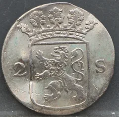 2 Stuiver 1773 Holland — Dubbele Wapenstuiver achterzijde