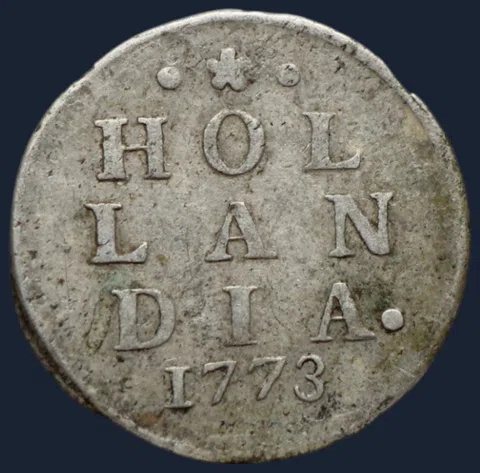 2 Stuiver 1773 Holland — Dubbele Wapenstuiver