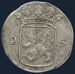 2 Stuiver 1773 Holland — Dubbele Wapenstuiver