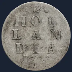 2 Stuiver 1773 Holland — Dubbele Wapenstuiver