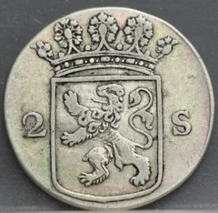 2 Stuiver 1774 Holland — Dubbele Wapenstuiver achterzijde