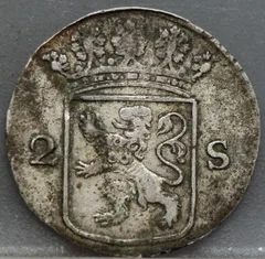 2 Stuiver 1774 Holland — Dubbele Wapenstuiver achterzijde