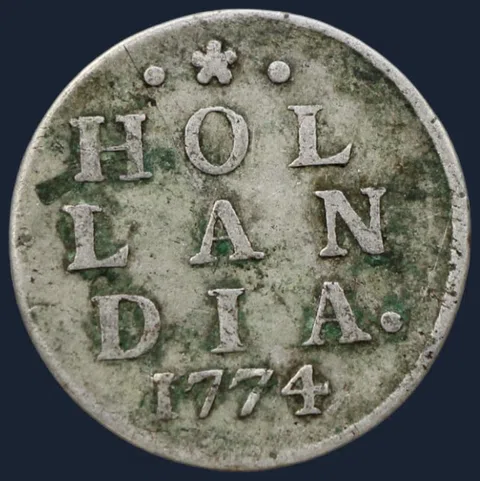 2 Stuiver 1774 Holland — Dubbele Wapenstuiver 1774 Holland
