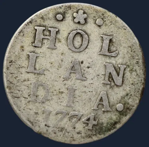 2 Stuiver 1774 Holland — Dubbele Wapenstuiver 1774
