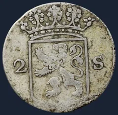2 Stuiver 1774 Holland — Dubbele Wapenstuiver 1774