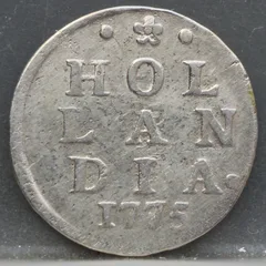 2 Stuiver 1775 Holland — Dubbele Wapenstuiver voorzijde