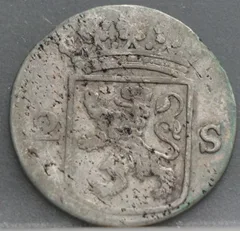 2 Stuiver 1775 Holland — Dubbele Wapenstuiver achterzijde