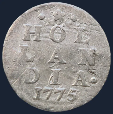 2 Stuiver 1775 Holland - dubbele wapenstuiver 1775