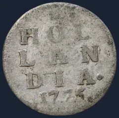 2 Stuiver 1775 Holland - dubbele wapenstuiver 1775