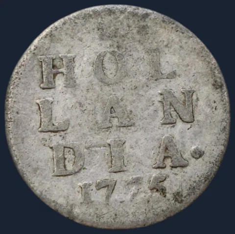 2 Stuiver 1775 Holland - dubbele wapenstuiver Holland 1775