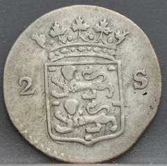 2 Stuiver 1775 West-Friesland achterzijde