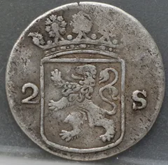 2 Stuiver 1778 Holland — Dubbele Wapenstuiver achterzijde