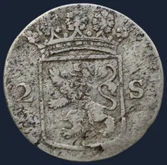 2 Stuiver 1778 Holland — Dubbele Wapenstuiver 1778