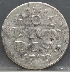 2 Stuiver 1779 Holland — Dubbele Wapenstuiver voorzijde