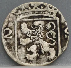 2 Stuiver 1779 Holland — Dubbele Wapenstuiver achterzijde
