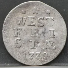 2 Stuiver 1779 West-Friesland — Zilver voorzijde