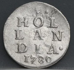 2 Stuiver 1780 Holland — Dubbele Wapenstuiver voorzijde