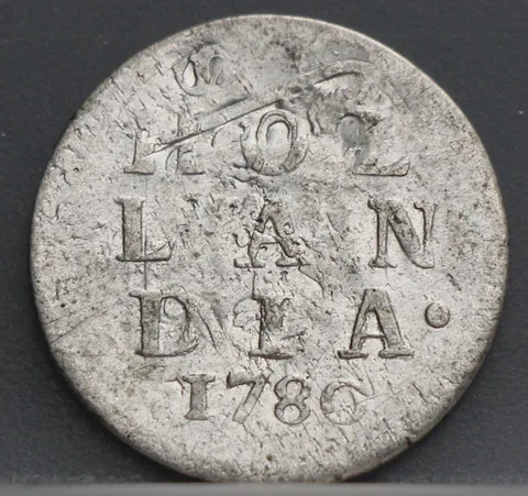 2 Stuiver 1780 Holland — Dubbele Wapenstuiver
