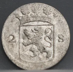 2 Stuiver 1780 Holland — Dubbele Wapenstuiver achterzijde