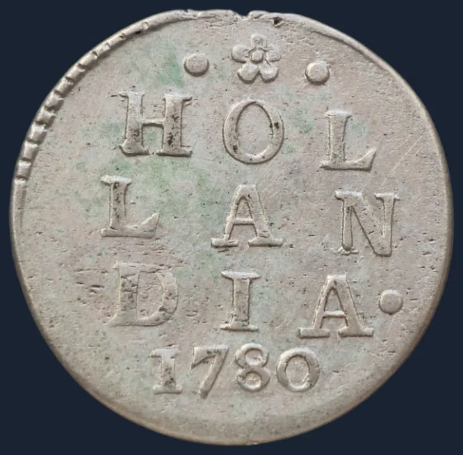 2 Stuiver 1780 Holland — Dubbele Wapenstuiver 1780
