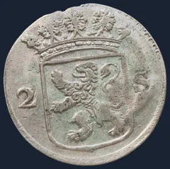 2 Stuiver 1780 Holland — Dubbele Wapenstuiver 1780