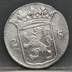 2 Stuiver 1785 Utrecht — Dubbele Wapenstuiver achterzijde
