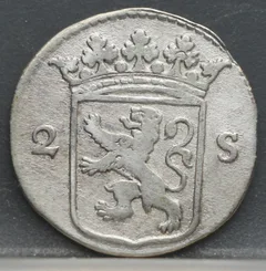 2 Stuiver 1786 — Dubbele Wapenstuiver Utrecht achterzijde
