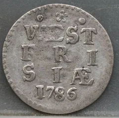 2 Stuiver 1786 West-Friesland — Dubbele Wapenstuiver voorzijde, Zilver