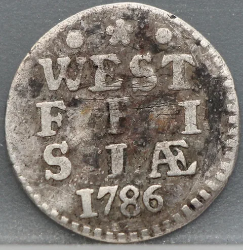 2 Stuiver 1786 West-Friesland Zilver