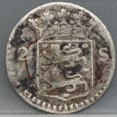 2 Stuiver 1786 West-Friesland Zilver achterzijde