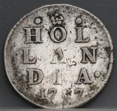 2 Stuiver 1787 — Dubbele Wapenstuiver Holland voorzijde