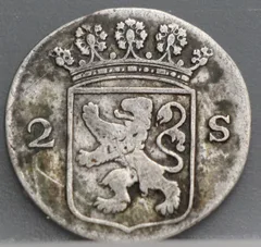 2 Stuiver 1787 — Dubbele Wapenstuiver Holland achterzijde