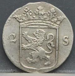 2 Stuiver 1787 Utrecht achterzijde