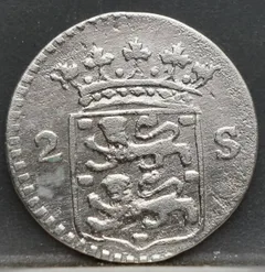 2 Stuiver 1787 West-Friesland achterzijde