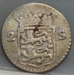 2 Stuiver 1787 West-Friesland achterzijde