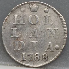 2 Stuiver 1788 — Dubbele Wapenstuiver Holland voorzijde