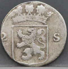 2 Stuiver 1788 Holland — Dubbele Wapenstuiver achterzijde