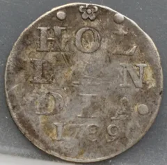 2 Stuiver 1789 — Dubbele Wapenstuiver Holland voorzijde