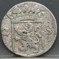 2 Stuiver 1789 - Dubbele Wapenstuiver Utrecht achterzijde