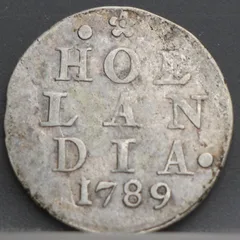2 Stuiver 1789 Holland — Dubbele Wapenstuiver voorzijde