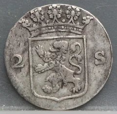 2 Stuiver 1789 Holland — Dubbele Wapenstuiver achterzijde