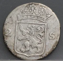 2 Stuiver 1789 Holland — Dubbele Wapenstuiver achterzijde