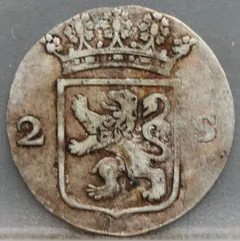 2 Stuiver 1789 Holland — Dubbele Wapenstuiver achterzijde