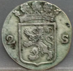 2 Stuiver 1789 Holland — Dubbele Wapenstuiver achterzijde