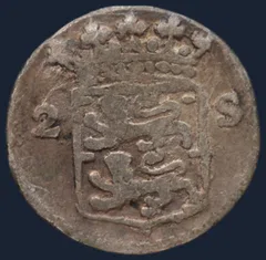 2 Stuiver 1789 West-Friesland - Dubbele wapenstuiver 1789