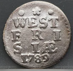 2 Stuiver 1789 — West-Friesland Zilver voorzijde