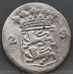 2 Stuiver 1789 — West-Friesland Zilver achterzijde